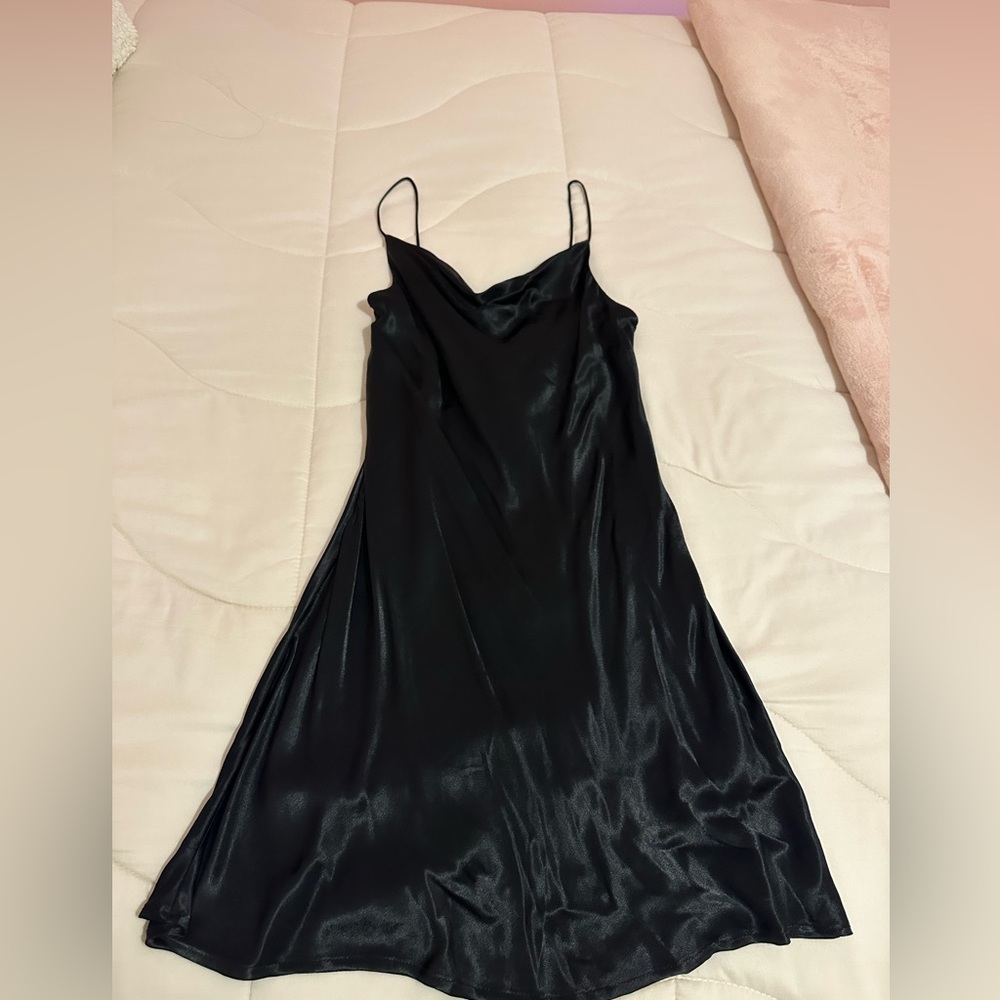 Zara silk black dress
